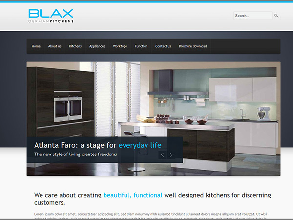Blax Kitchens home page